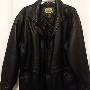 Women Leather coat size L